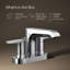 Robinet de salle de bain central 4 "avec ensemble de bonde escamotable Kohler Hint, robinet d'évier de salle de bain à 2 poignées, 1,2 gallon par minute-85026380