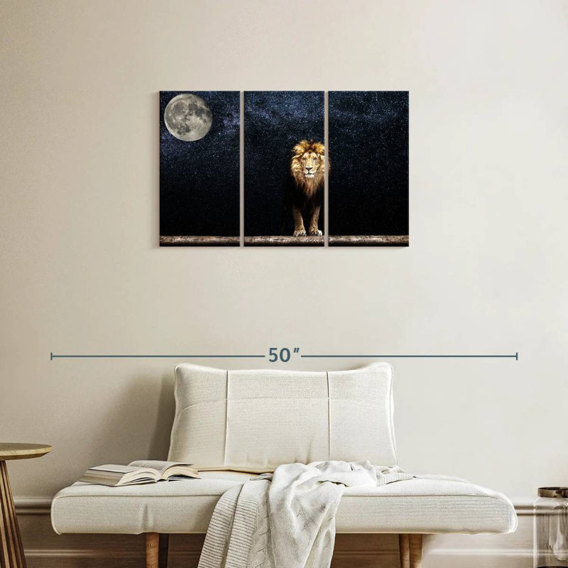 Moonlight Lion, 20" H x 33" W