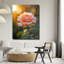 Art mural en verre trempé pêche rose-129632879
