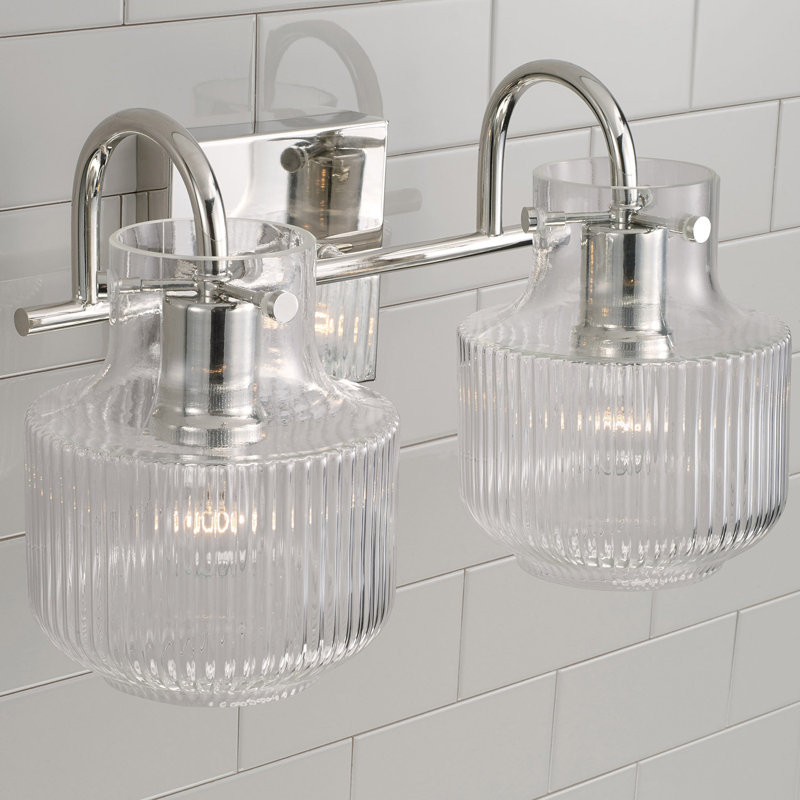 2 - Light Dimmable Vanity Light, Polished Nickel