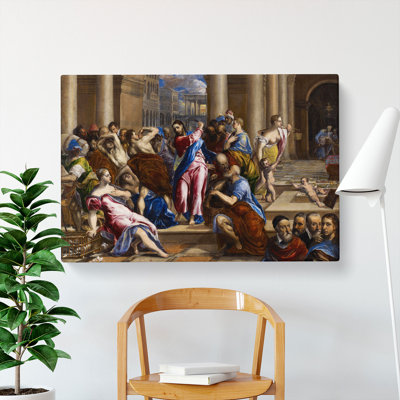 Christ Driving The Money Changers by El Greco - Wrapped Canvas Painting