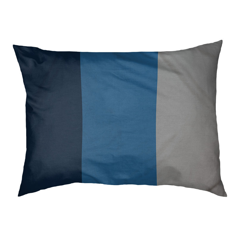 Coussin Minnesota, Bleu minuit / bleu lac / gris clair de lune, Moyen (H 9,5 po x l 28 po x P 18 po)