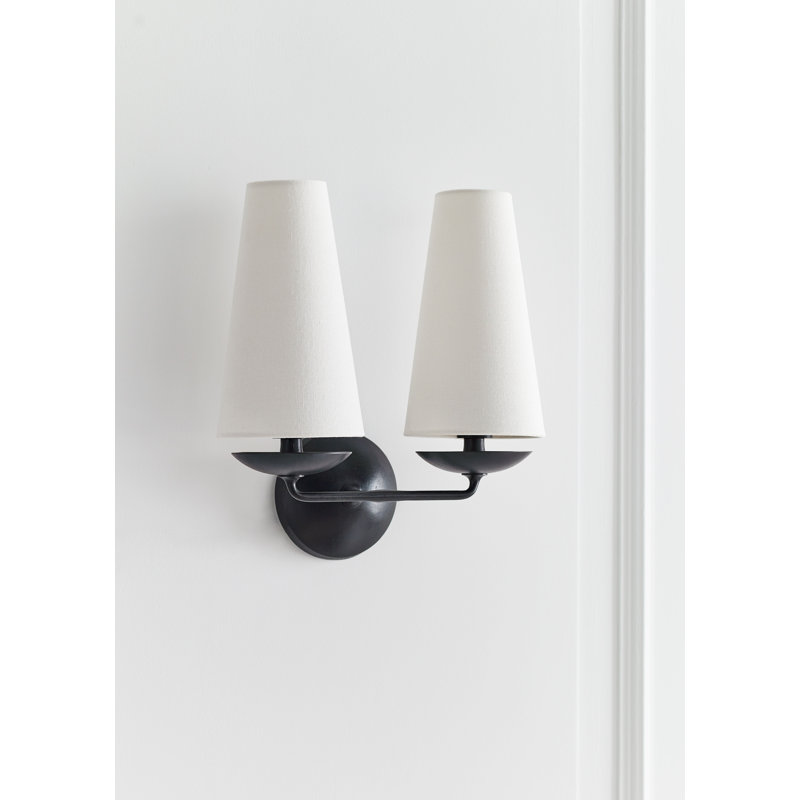 AERIN Fontaine Double Sconce, Aged Iron