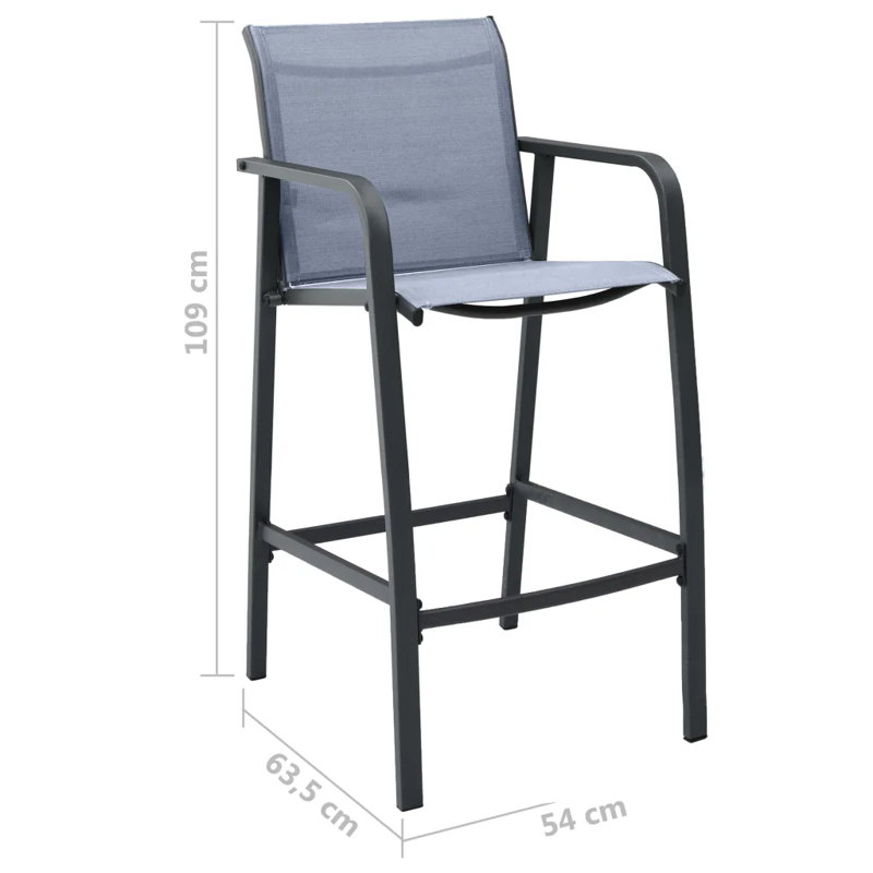 Zarmig Patio Dining Armchair with Cushion, Grey