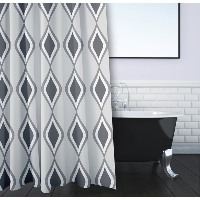 Floral Shower Curtain, Paloma / Classic / Steel