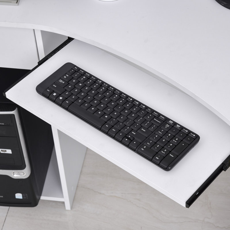 Corner Computer Desk, White