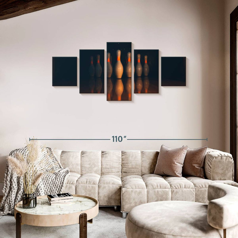 Bowling Pins Display, 36" H x 80" W