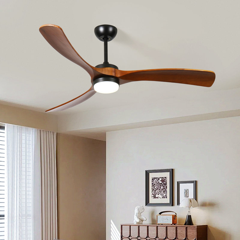 52 "3 Solid Wood Leaf Ceiling Fan Lights