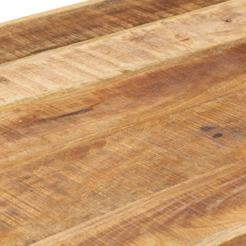 Dining Table Solid Mango Wood, 31.5" W x  63" L, Silver