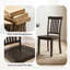 Chaise d'appoint à lattes en bois massif-1233253357