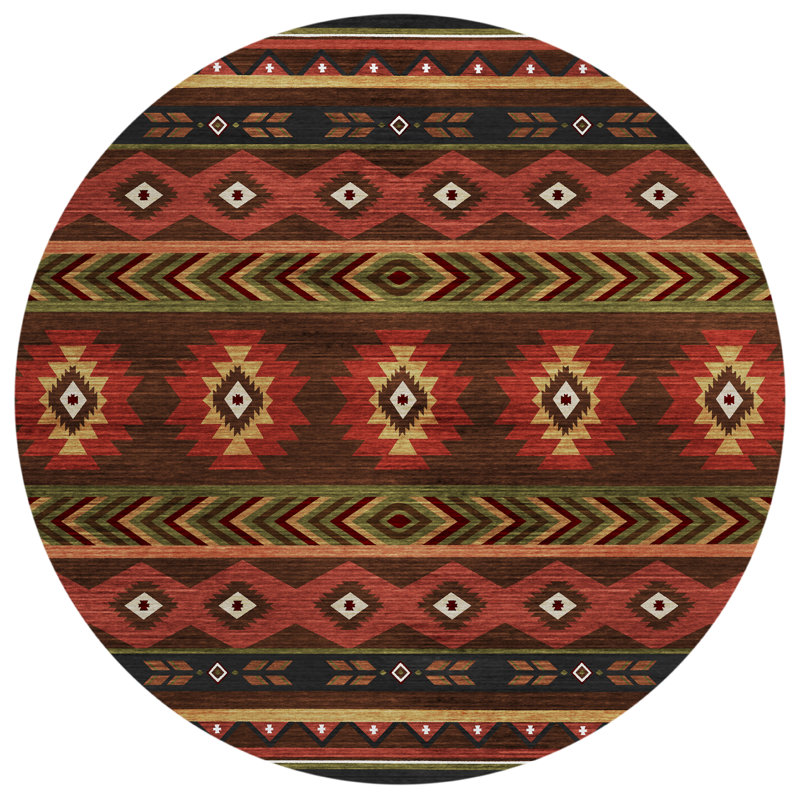 Binderveld Washable Indoor / Outdoor Rug, Round 8'
