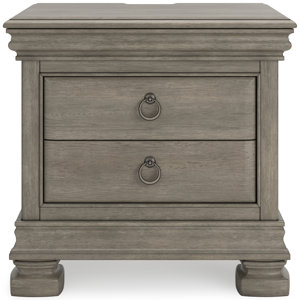 Lexorne 3 Drawer Nightstand in Gray