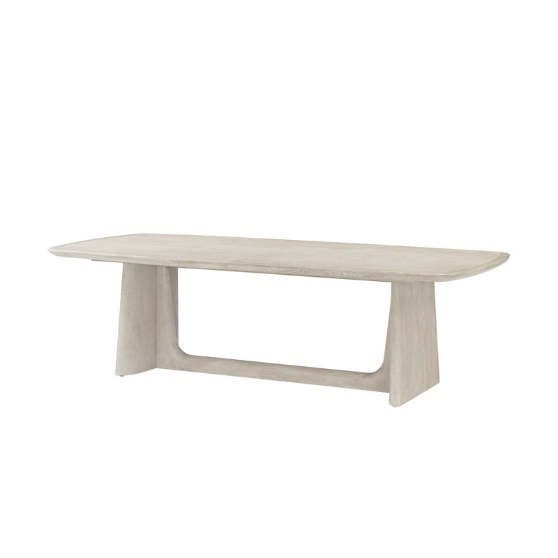 Repose Extendable Oak Solid Wood Base Dining Table, Gray Oak
