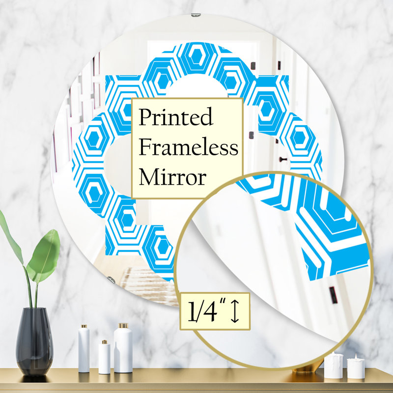 Miroir mural Hexagon, H 31,5 po x l po