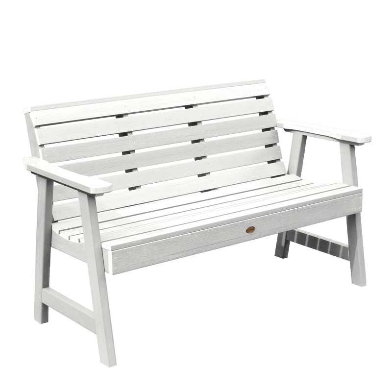 Banc de jardin en plastique Midwest, H 32 po x l 52 po x P 25 po, Blanc
