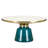 30" Round Coffee Table Glass/Sintered Stone Top With Brushed Rim And Tempered Glass Base-109375842-109375845