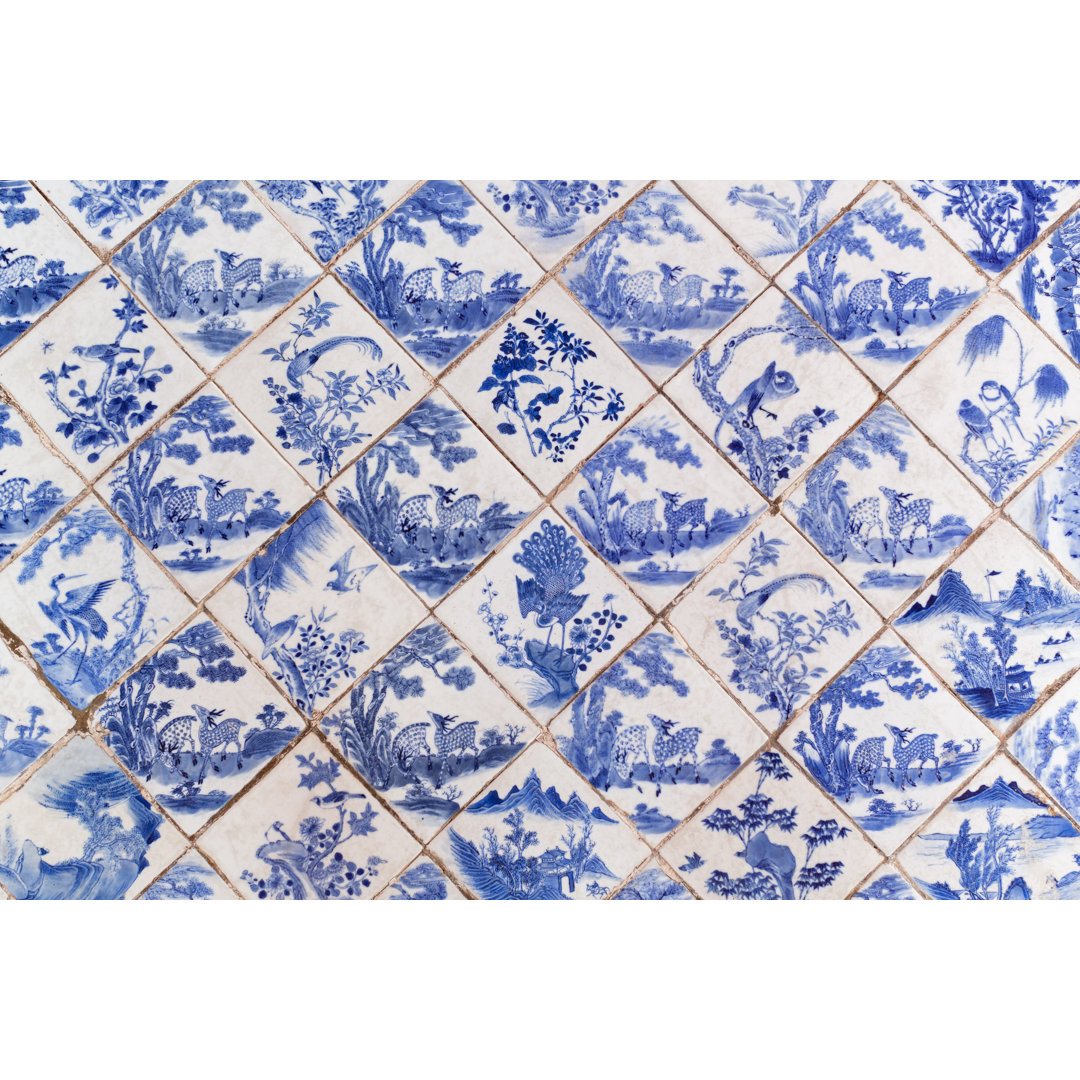 Fotodruck Blue Ancient Chinese Tiles von Wichits