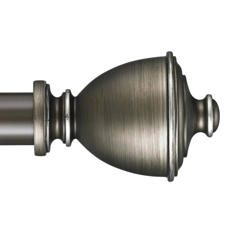 Ensemble de tringle à rideaux Furst, H 3 po x l 48 po x P 6 po, Noir