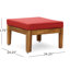 Canapé modulaire d'extérieur rouge en bois