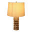 Lampe de table sculptée avec base cannelée pour salon et bureau - Petite lampe d'appoint moderne pour chambre à coucher - 61 cm, ivoire et beige