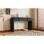 Console avec capacité de poids de tiroir de 22 lb - Design élégant et compartiments noirs-817239114
