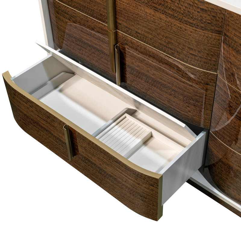 Pavira Walnut 6 - Drawer Dresser