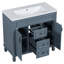 Meuble-lavabo moderne 36 po avec lavabo supérieur-102493541