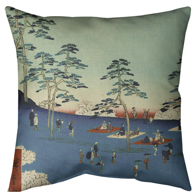 Housse de coussin euro view from asuka hill, Bleu, Sergé de coton