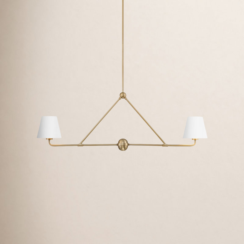 Kinston 2-Light Chandelier, White
