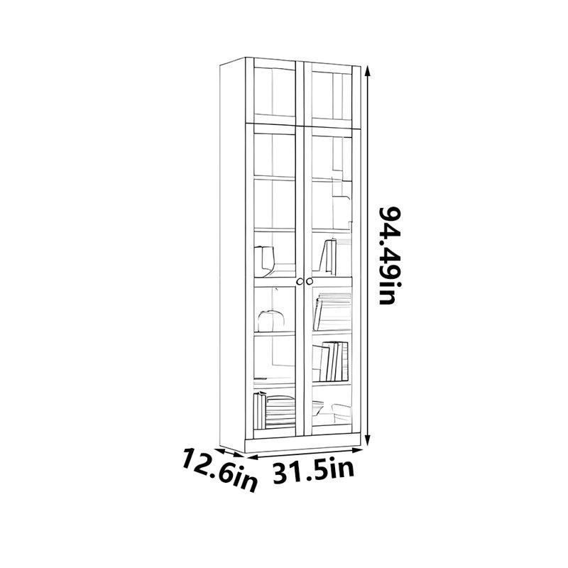 Modern solid wood high appearance level bookcase