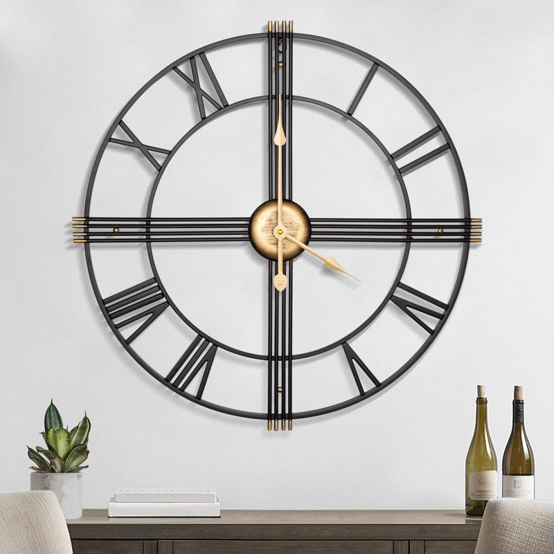 Metal Wall Clock, 24"