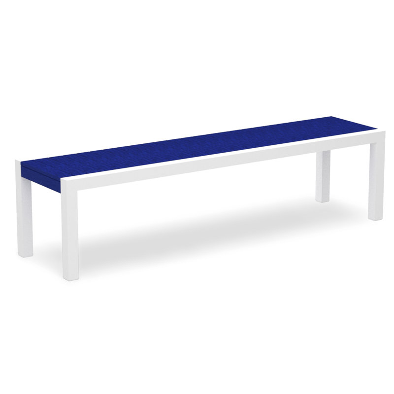 Banc POLYWOOD MOD 68 ", Blanc brillant, Sable