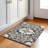 Machine Washable Indoor/Outdoor Xhevrie Charcoal Rug-1433372853