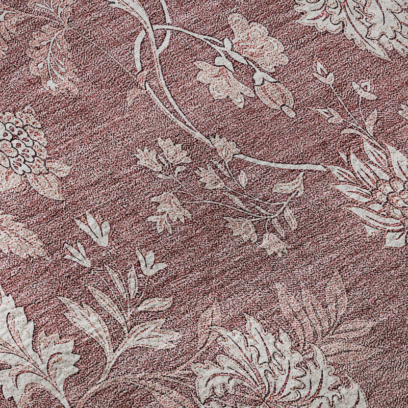 Tapis rosé de qualité supérieure lavable à la machine Prisco, Rectangulaire 3 pi x 5 pi