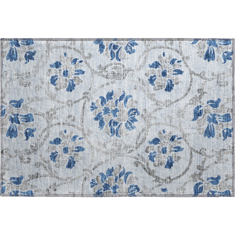 Tapis de qualité supérieure lavable à la machine Prisco Sky, Rectangle 1 pi 8 po x 2 pi 6 po