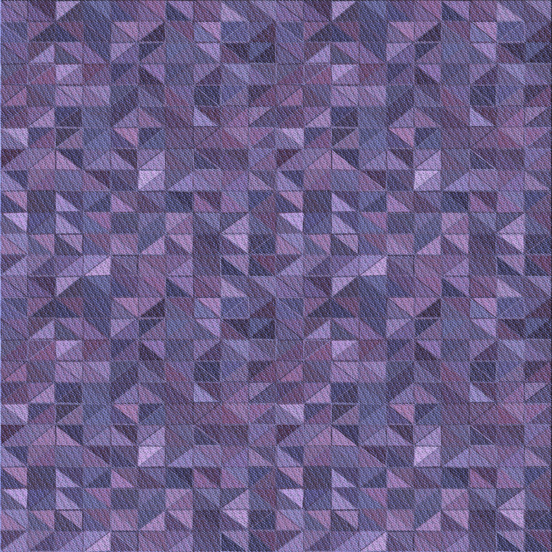 Tapis mauve en laine à motif géométrique, Carré 7 pi