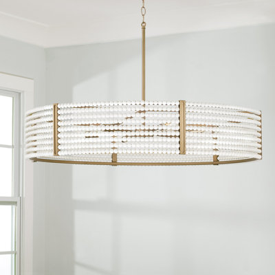 6 - Light Dimmable Drum Chandelier