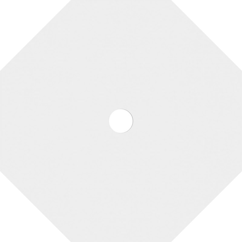 16" White PVC Contemporary Square Ceiling Medallion