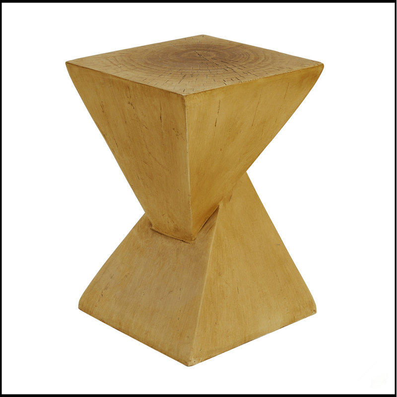 Table d'appoint TESS Modern - Élégante décoration en forme de sablier avec des détails peints à la main pour le salon, la chambre à coucher ou le bureau