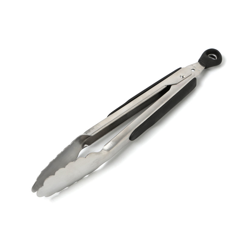 OXO Good Grips Stainless Steel Steel Tongs, 9" L