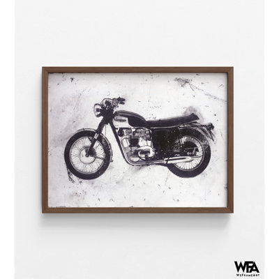 Moto noir par JB Hall, décor de vélo noir et blanc, garage garage