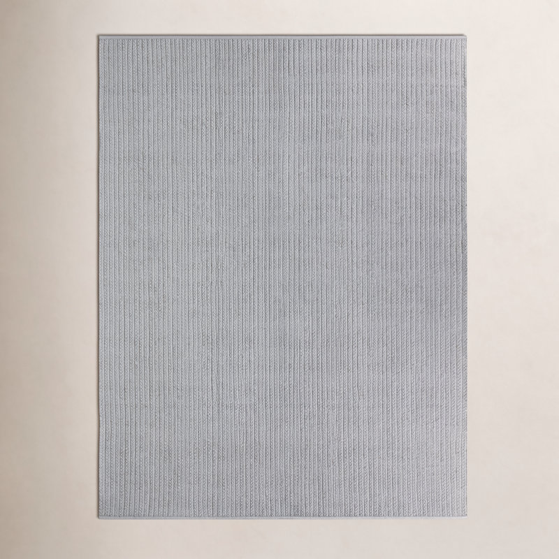 Iver Area Rug in Light Gray, Rectangle 6' x 9'