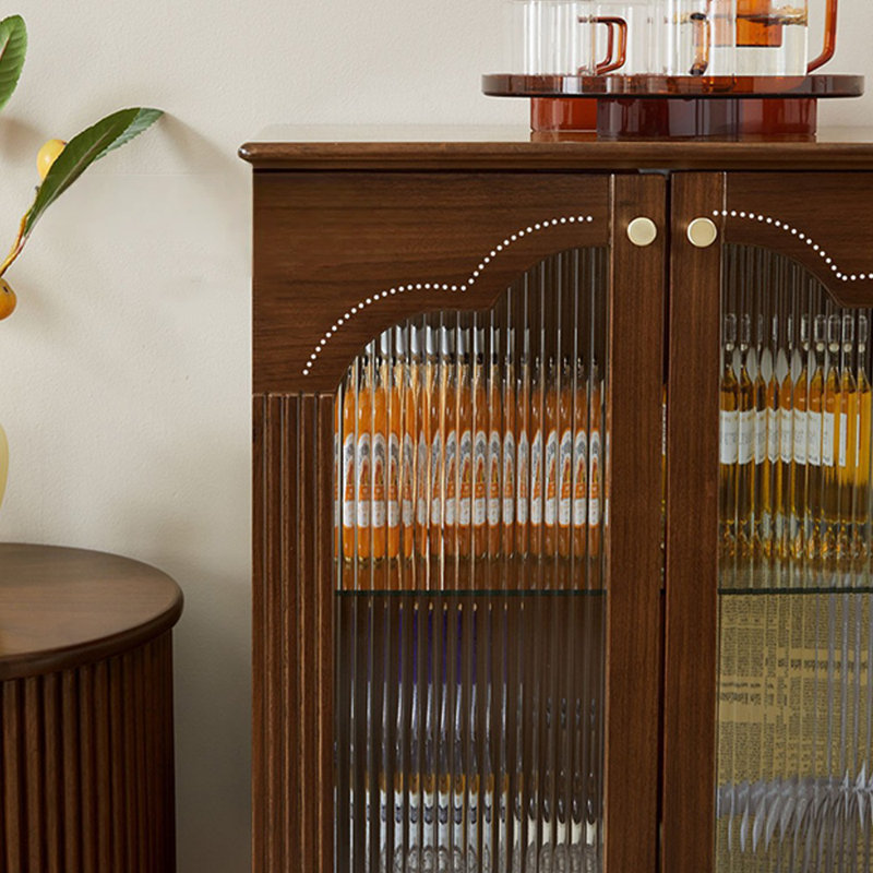 Petite armoire d'appoint en verre Retro