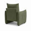 Chaise d'appoint confortable en chenille avec siège à coussin profond pour le salon, la chambre à coucher et un appartement-130170075