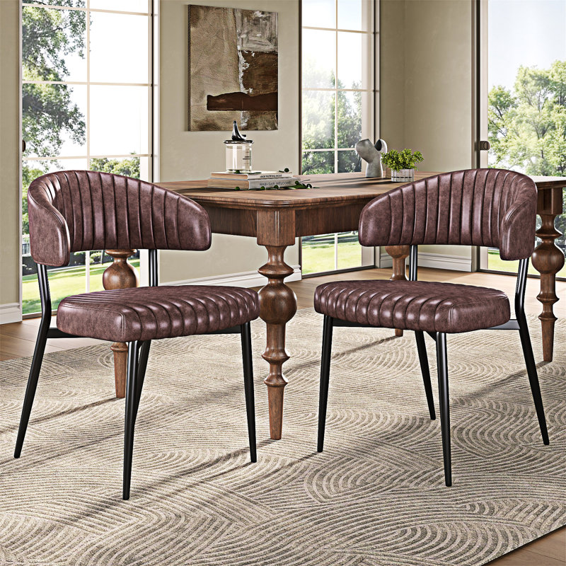 Chaise d'appoint rembourrée (ensemble de 2)