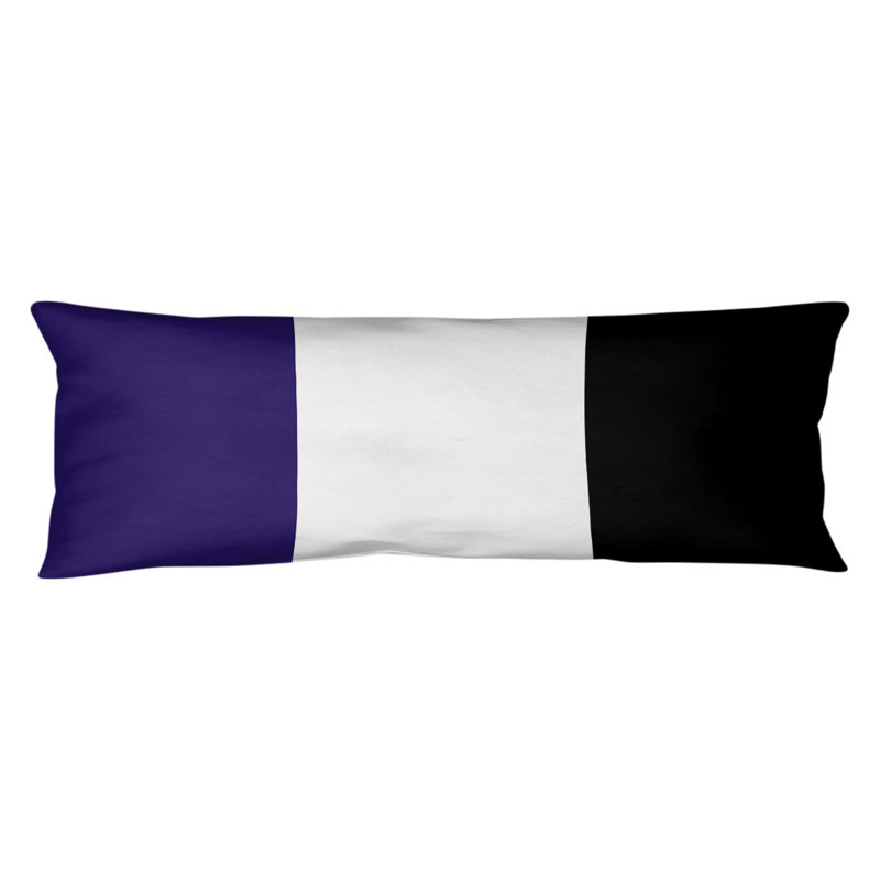 Oreiller de corps en polyester / polyester Arizona Football Stripes, Violet / blanc, Football Baltimore