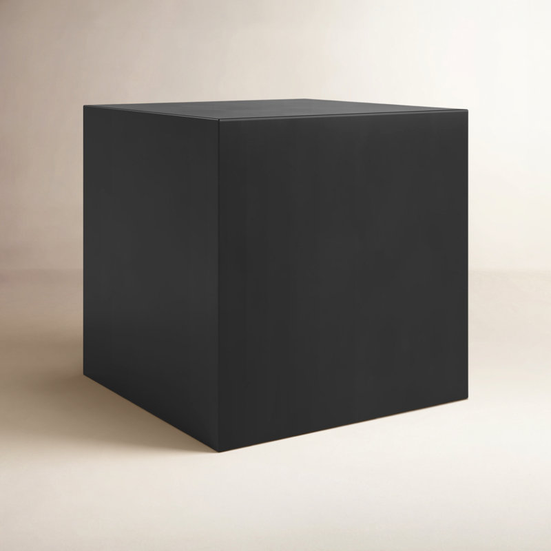 Jules Steel Top End Table, Black, 20" H x 20" x 20" D
