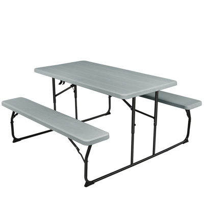 Gymax 59'' Rectangular Folding Table
