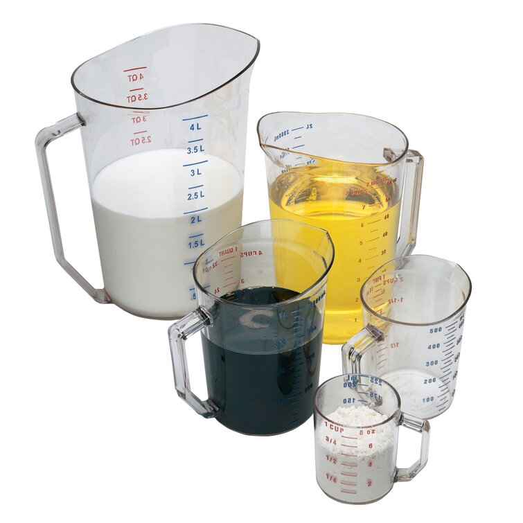  Kolder Multi-Purpose Liquid and Dry Measuring Cup, 16-Ounce,  Black Print : Everything Else