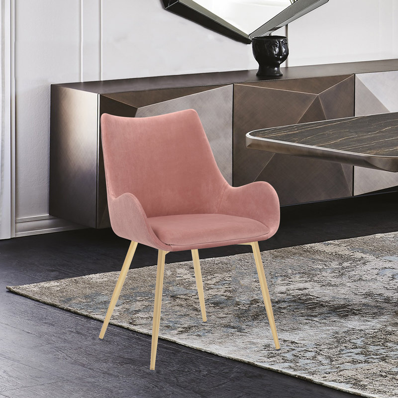 18'' H Upholstered Armchair, Pink